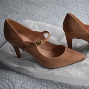 Women's Suede Mary Jane Heels